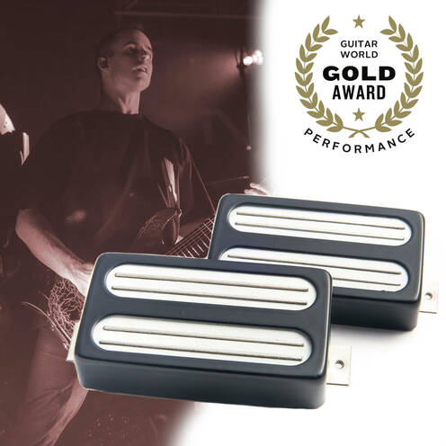 ギター Bare Knuckle Pickups Supermassive Set Bare Knuckle Silo 6-String Pickup Set - Brushed Nickel