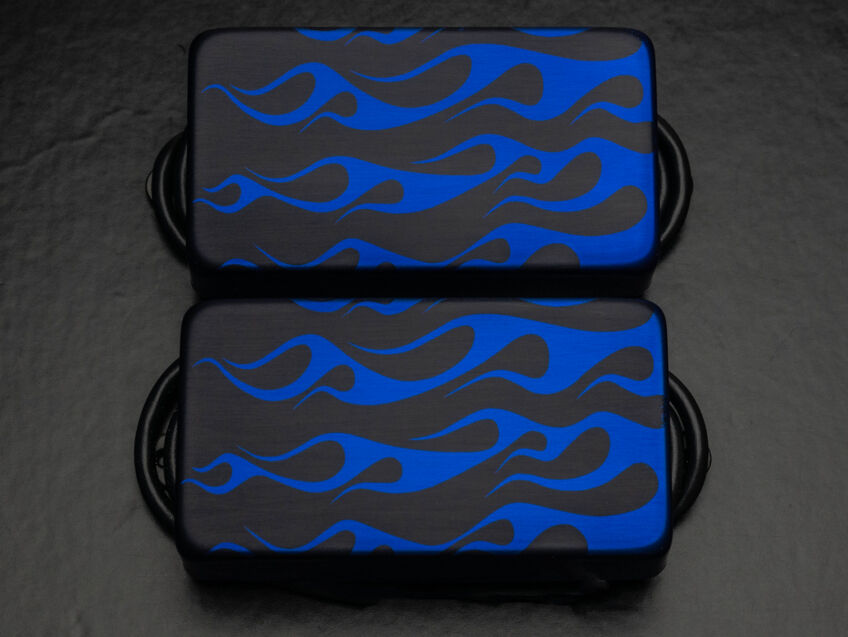 polypaf blue flame covered humbucker