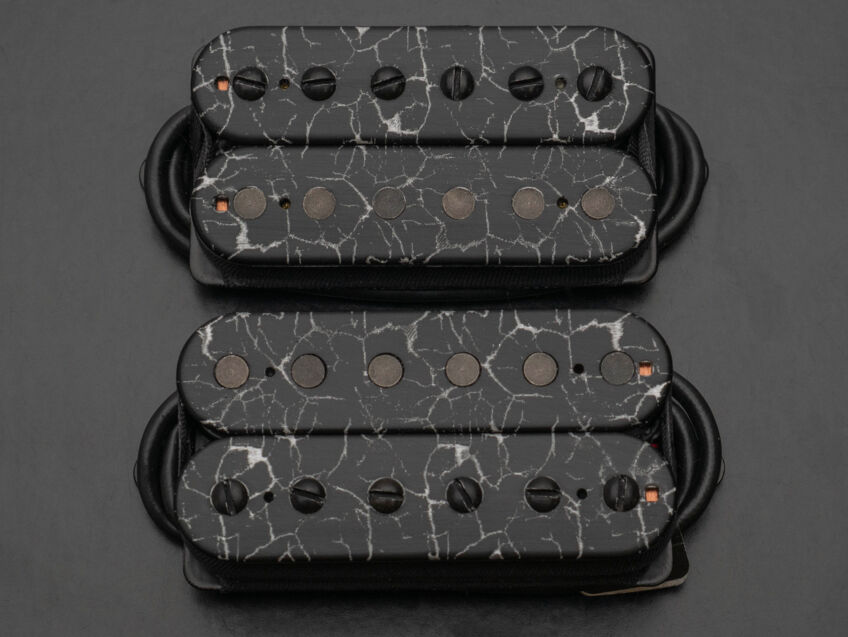 open humbucker silver crackle effect