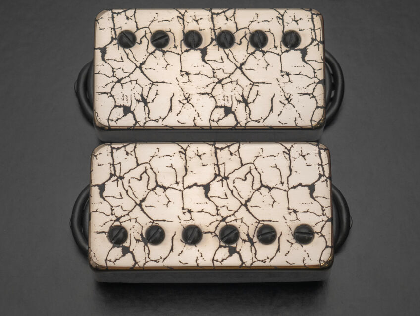 nickel crackle effect covered humbucker