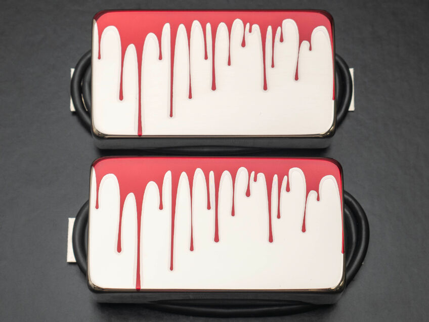 red and nickel drip humbucker set