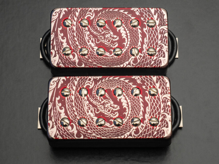 silo dragon red etch humbucker set