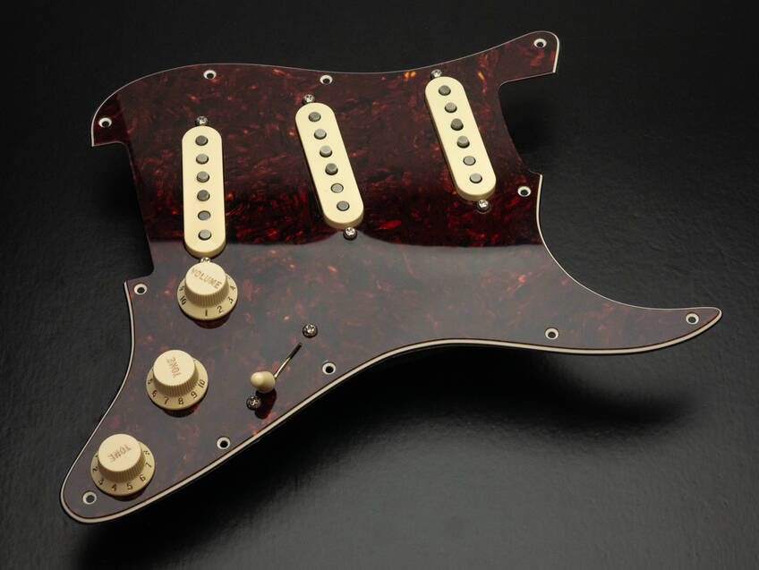 prewired tortoise strat pickguard
