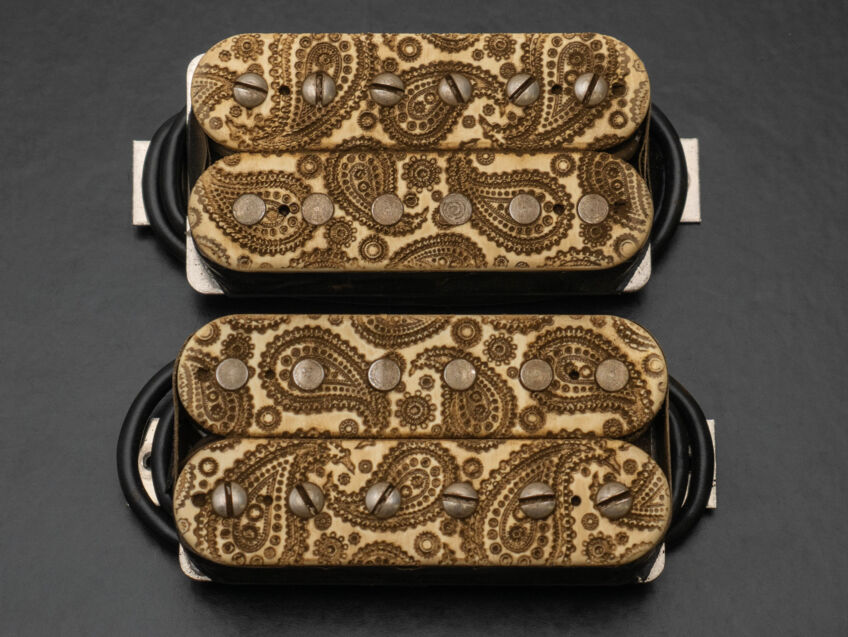 cream paisley aged open humbucker set