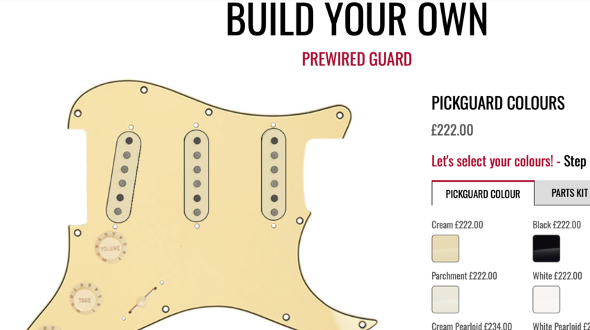 pickguard builder screenshot