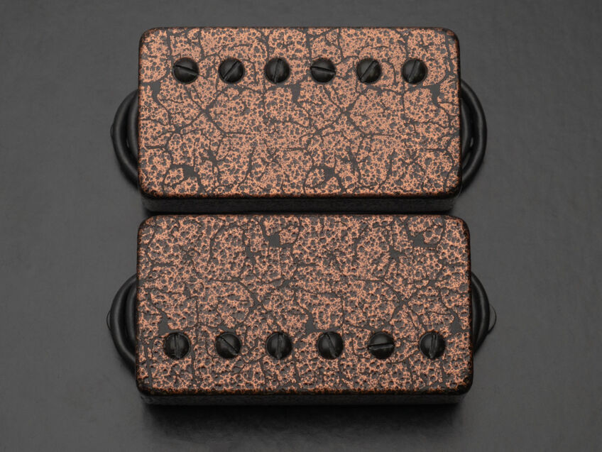 covered humbucker antique bronze crackle effect