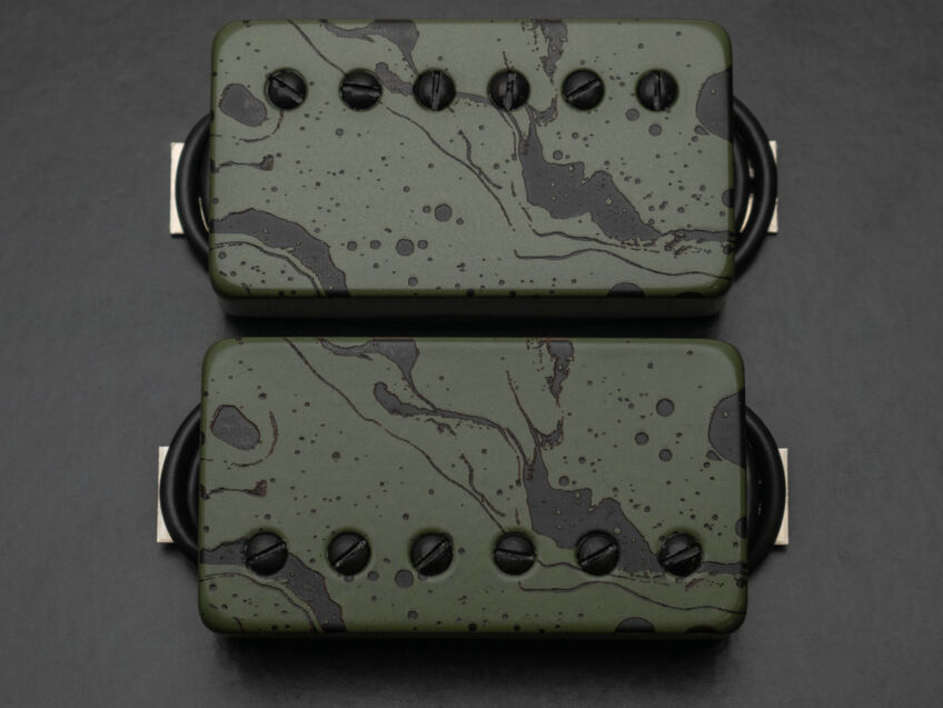 army green marble humbucker set