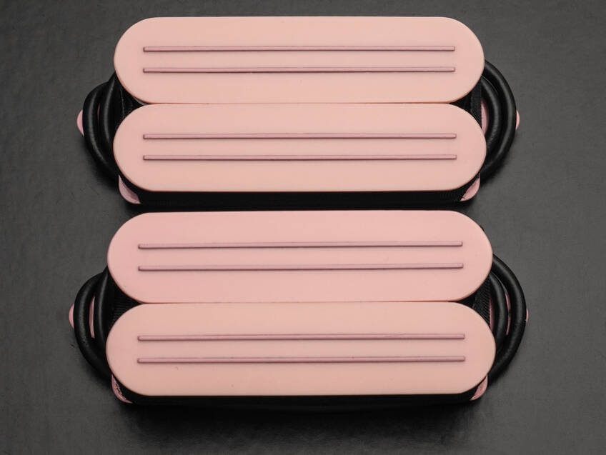 pastel pink open humbucker halcyon