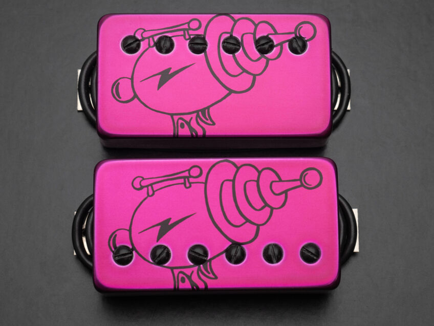 metallic hot pink rebel yell set with ray gun etch