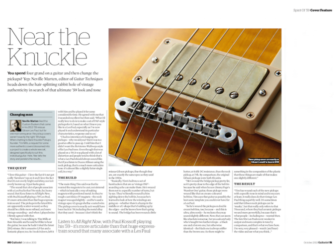 Guitarist Magazine Features Tim Mills Bare Knuckle