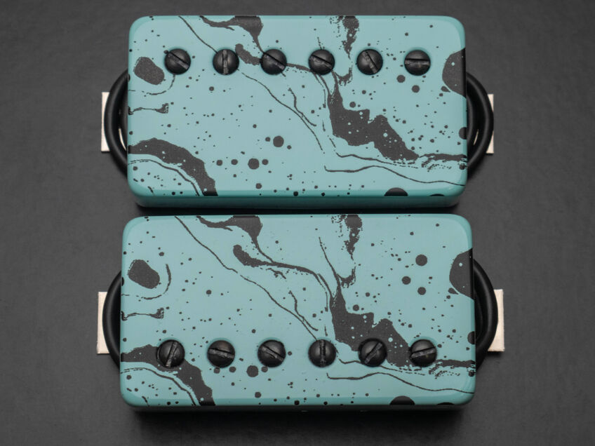 marbled blue humbucker set