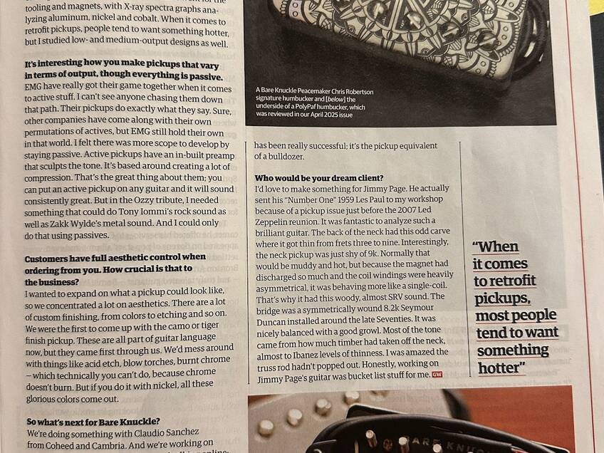 bare knuckle pickups guitar world