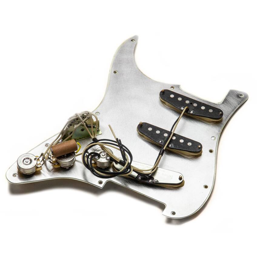【Bare Knuckle】 '63 Veneer Board stratSet Pat Pend '63 Veneer Board Singlecoil Aged Parchment Prewired Strat