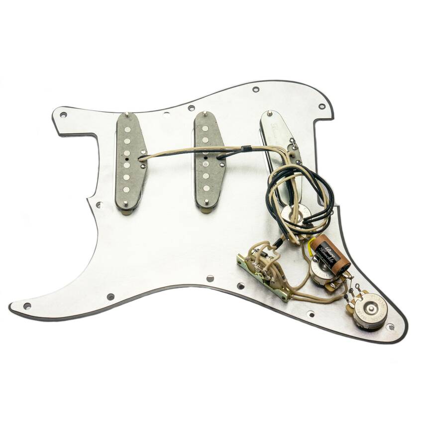 Trilogy Suite Singlecoil Black / Black Pearloid Prewired Strat 