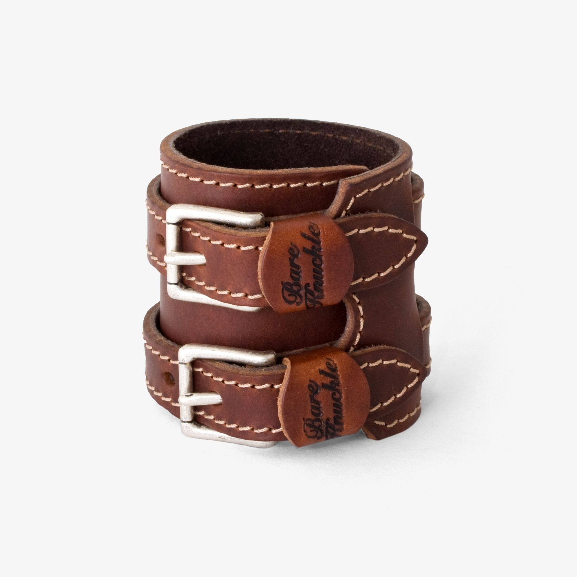 Classic Brown Leather Wrist Cuff