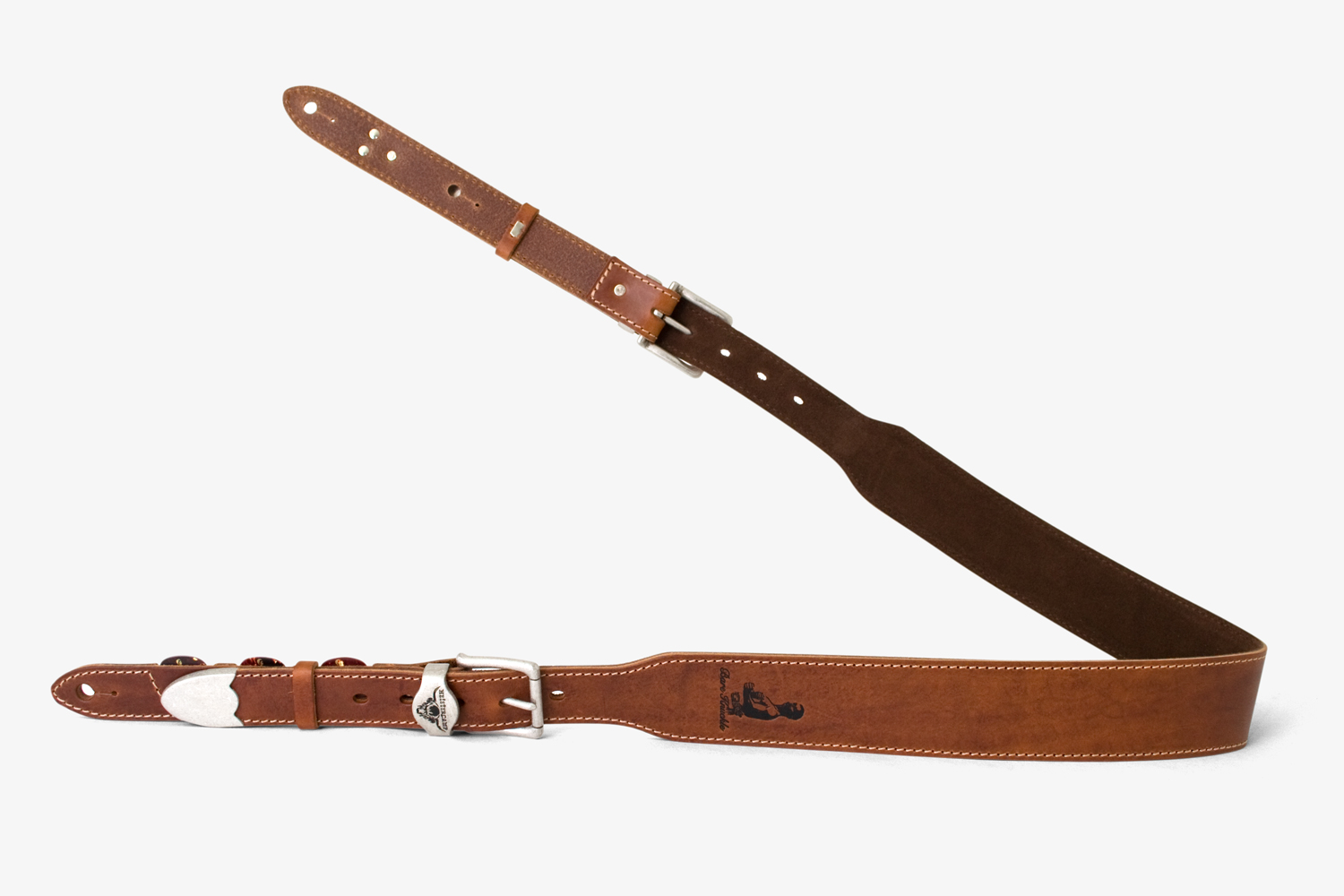 Bare Knuckle/Heistercamp Deluxe Leather Guitar Strap 2" Brown