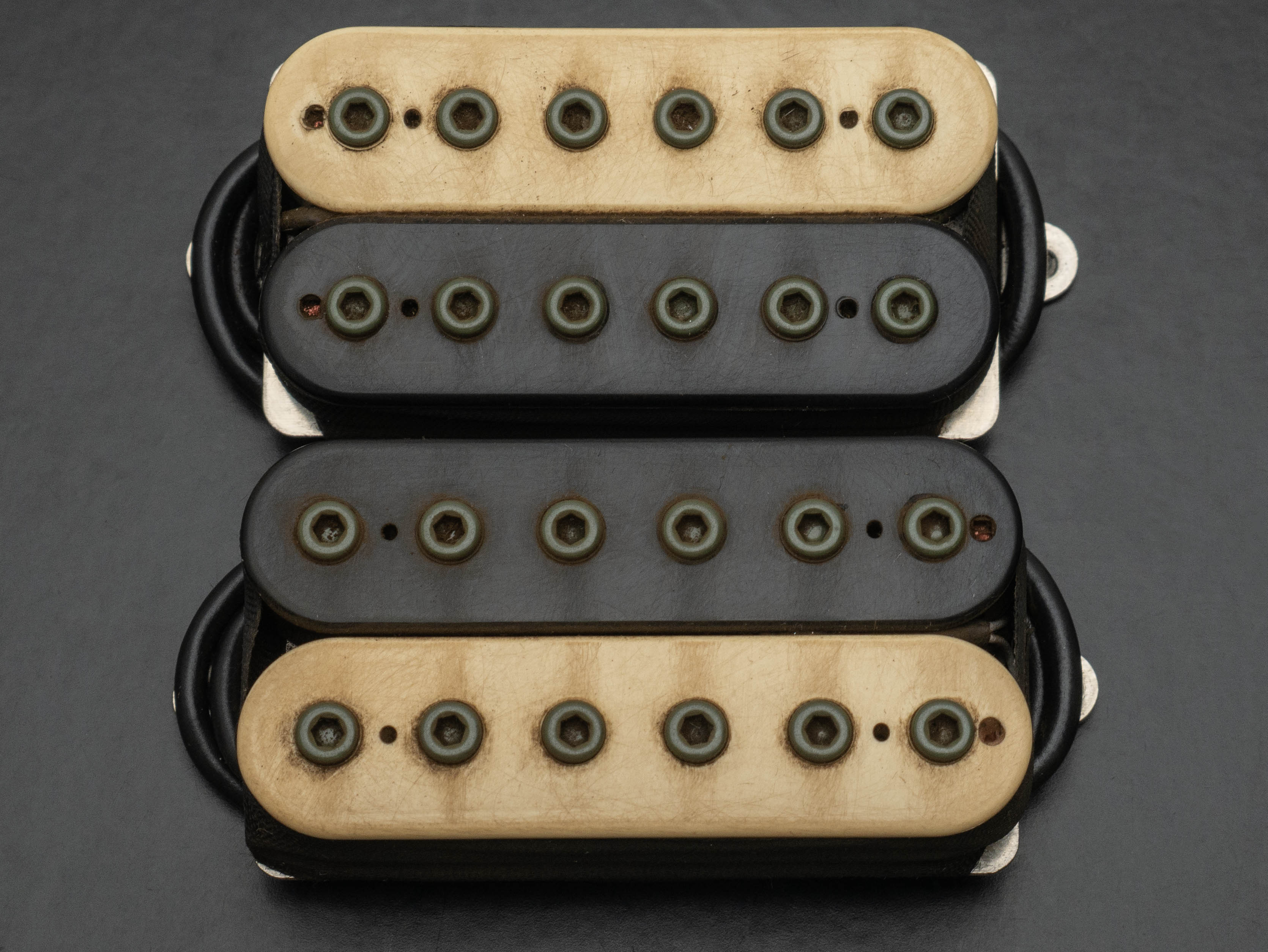 Special Edition Juggernaut 53mm Humbucker Set - Aged Zebra / Army